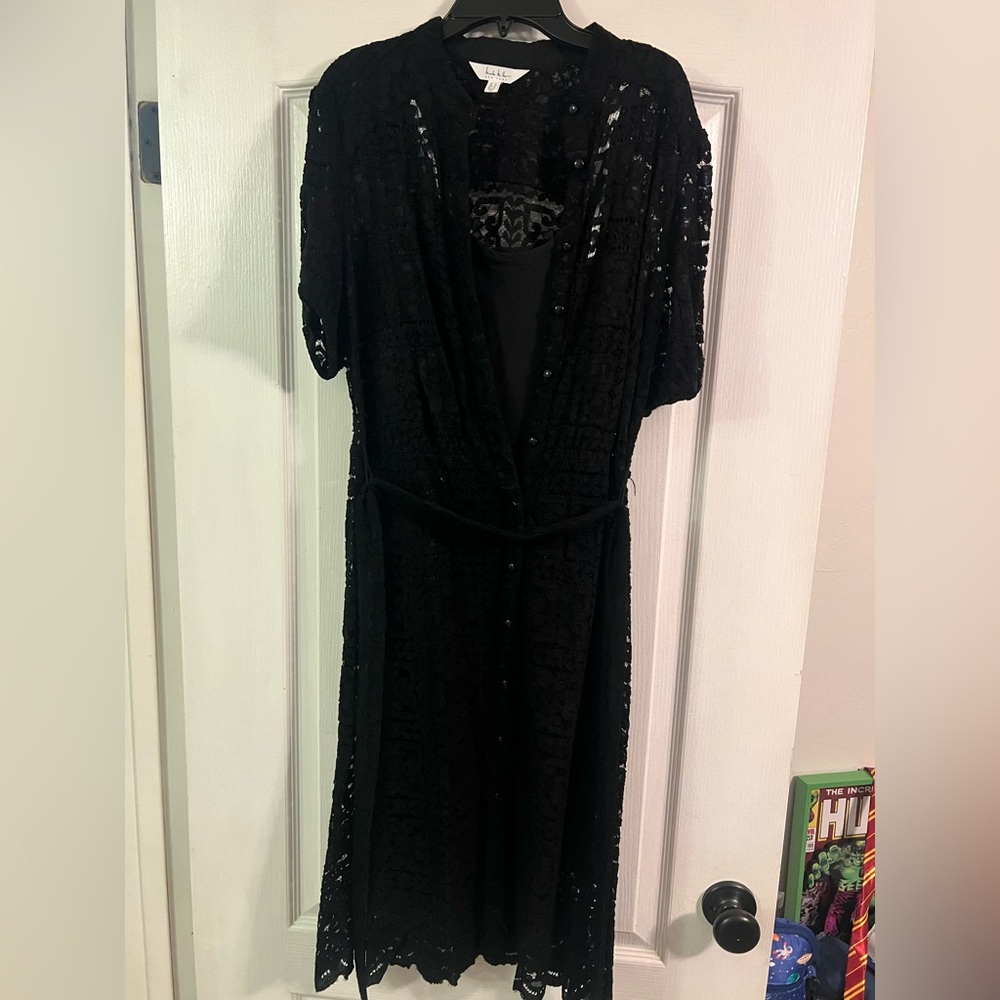 Nicole Miller Black Lace Dress